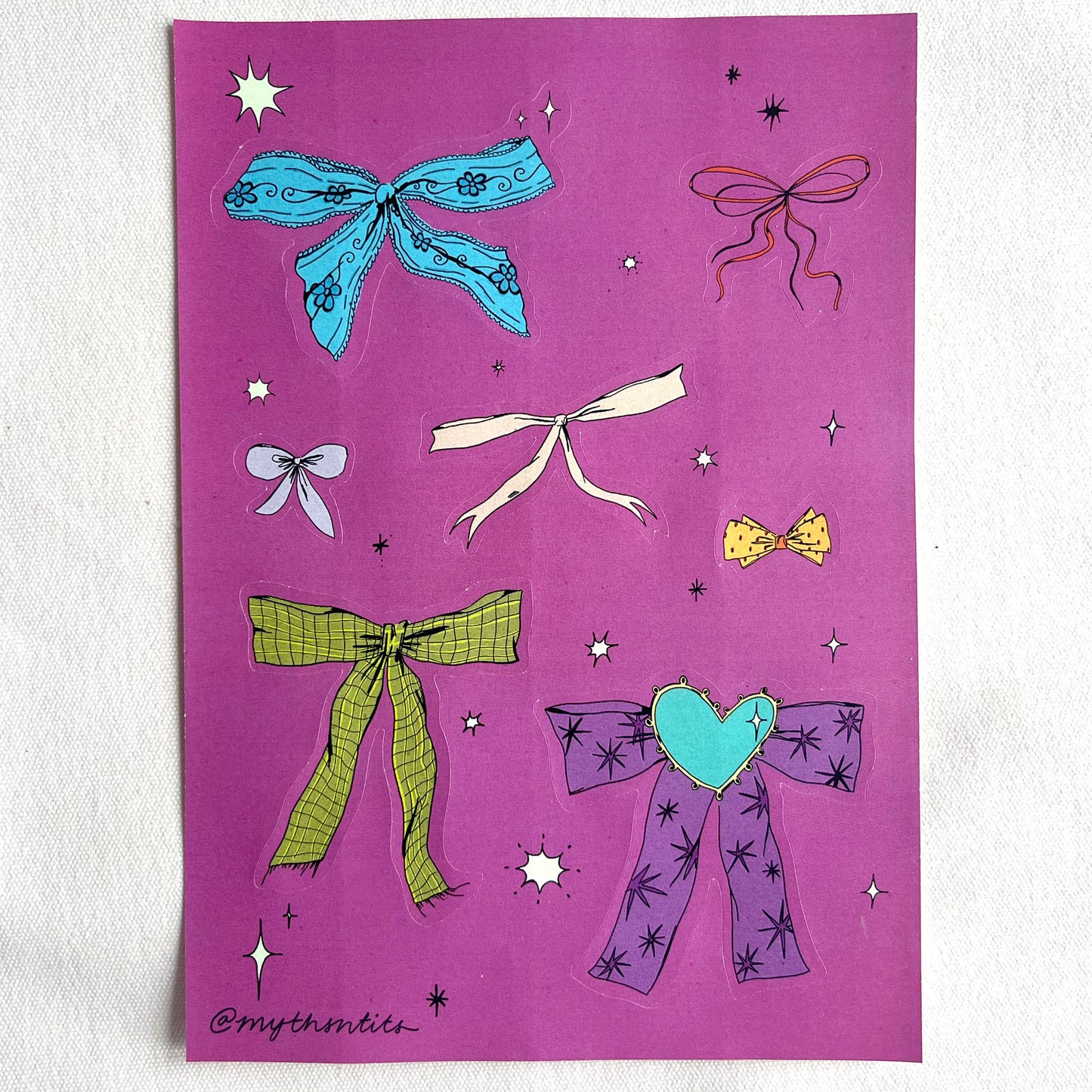 Bow Party Sticker Sheet