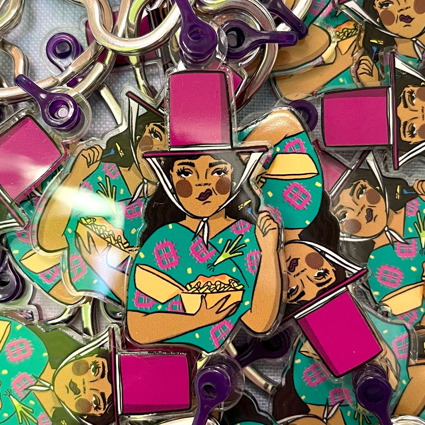 Chips and Curry Sauce Keyring