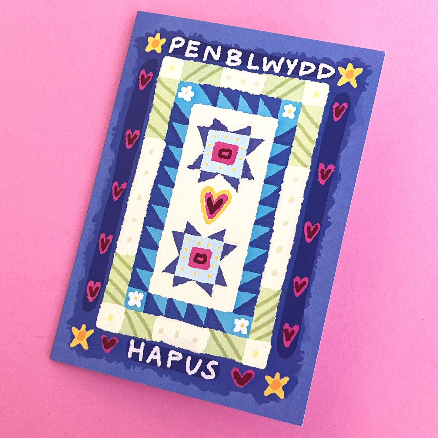 Welsh Patchwork Birthday Card