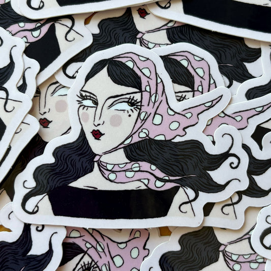 Vampy Lady Sticker